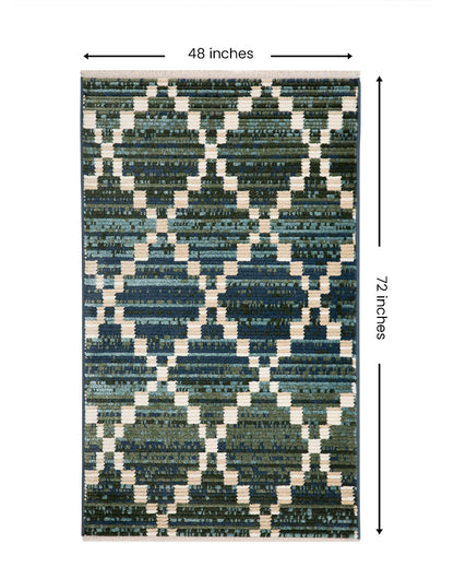 Bright Classic Colorful Frieze Fez Area Carpet