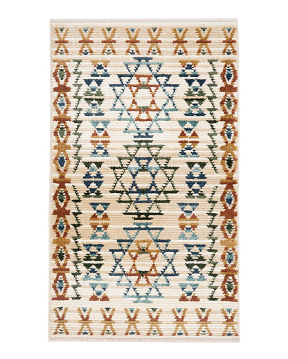 Timeless Handcrafted Colorful Frieze Fez Area Carpet