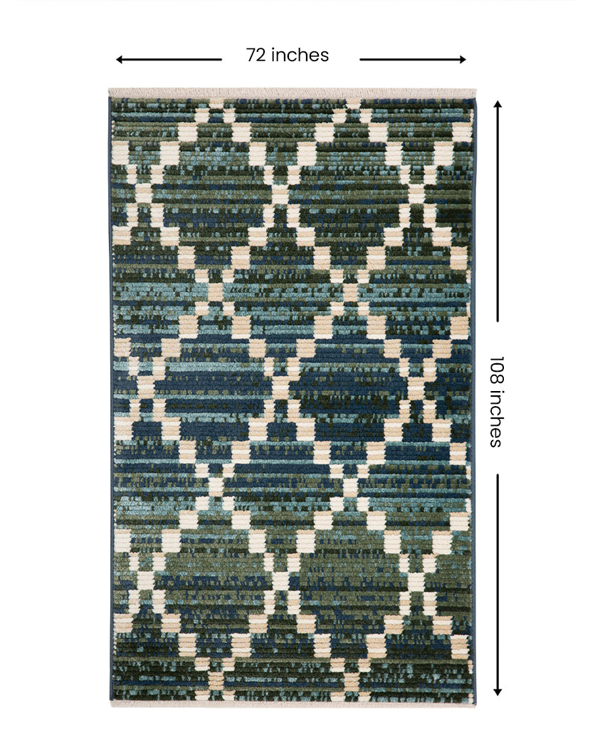 Bright Classic Colorful Frieze Fez Area Carpet