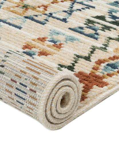 Timeless Handcrafted Colorful Frieze Fez Area Carpet