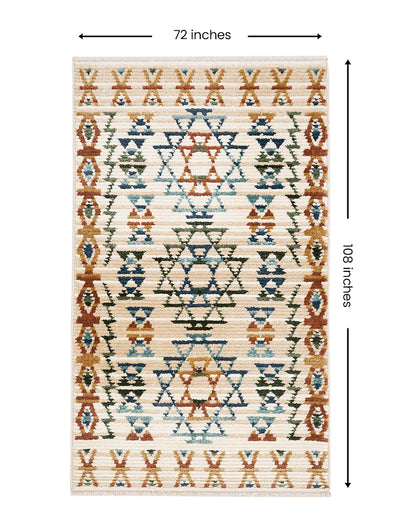 Timeless Handcrafted Colorful Frieze Fez Area Carpet