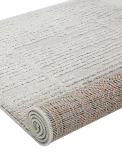 Chic Diamond Grey Polyester Siena Area Carpet