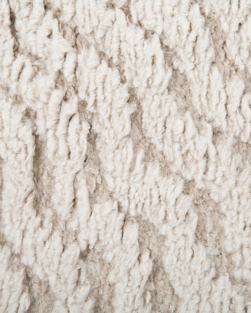 Neutral Solid Beige Polyester Siena Area Carpet