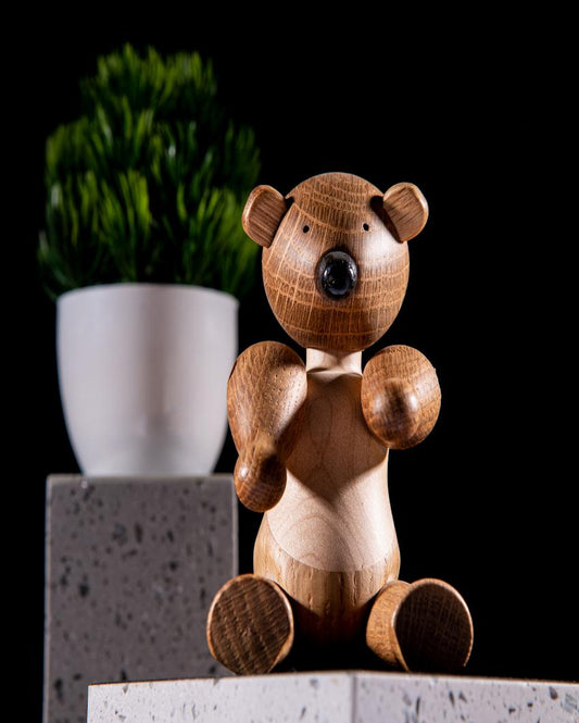 Bear Wooden Miniature Figurine