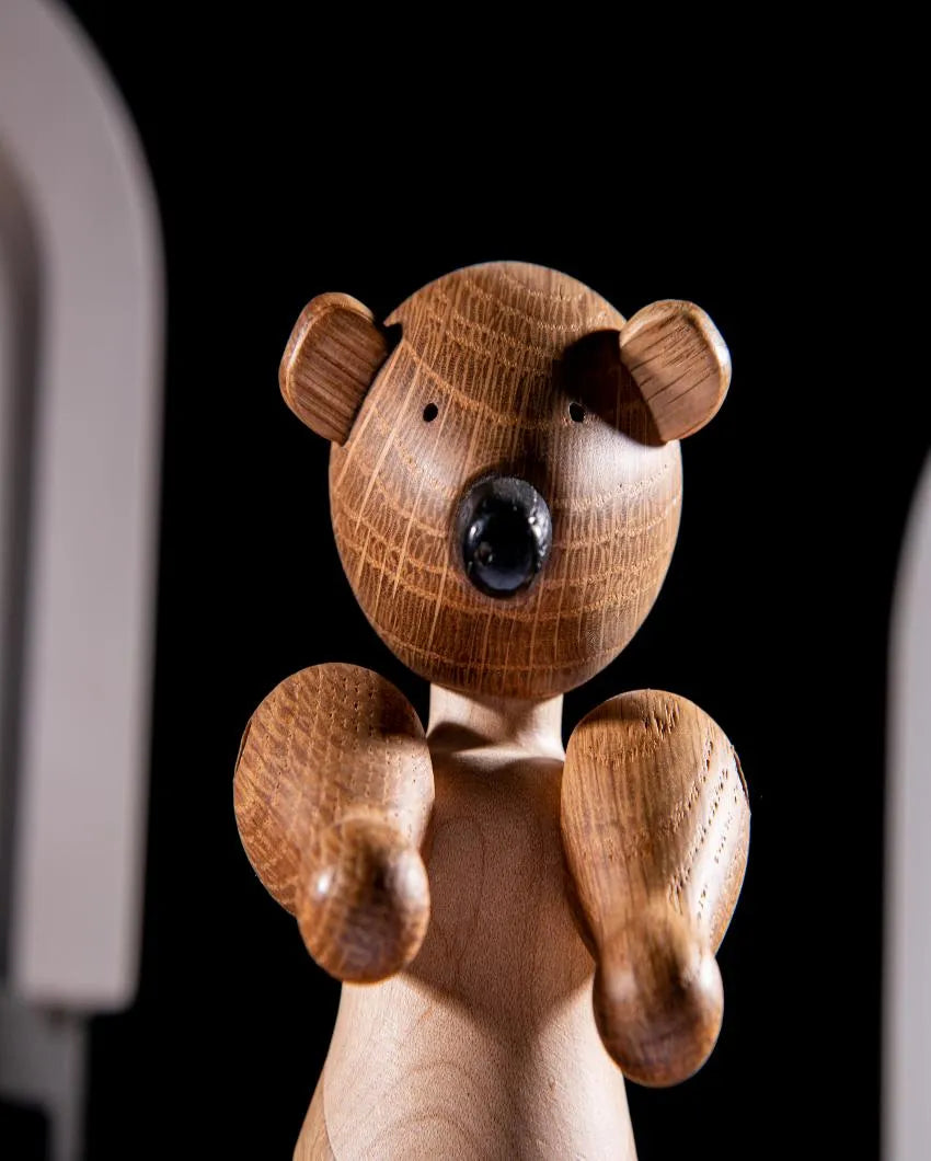 Bear Wooden Miniature Figurine | 3 x 4 inches