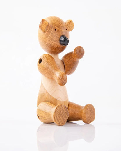 Bear Wooden Miniature Figurine | 3 x 4 inches