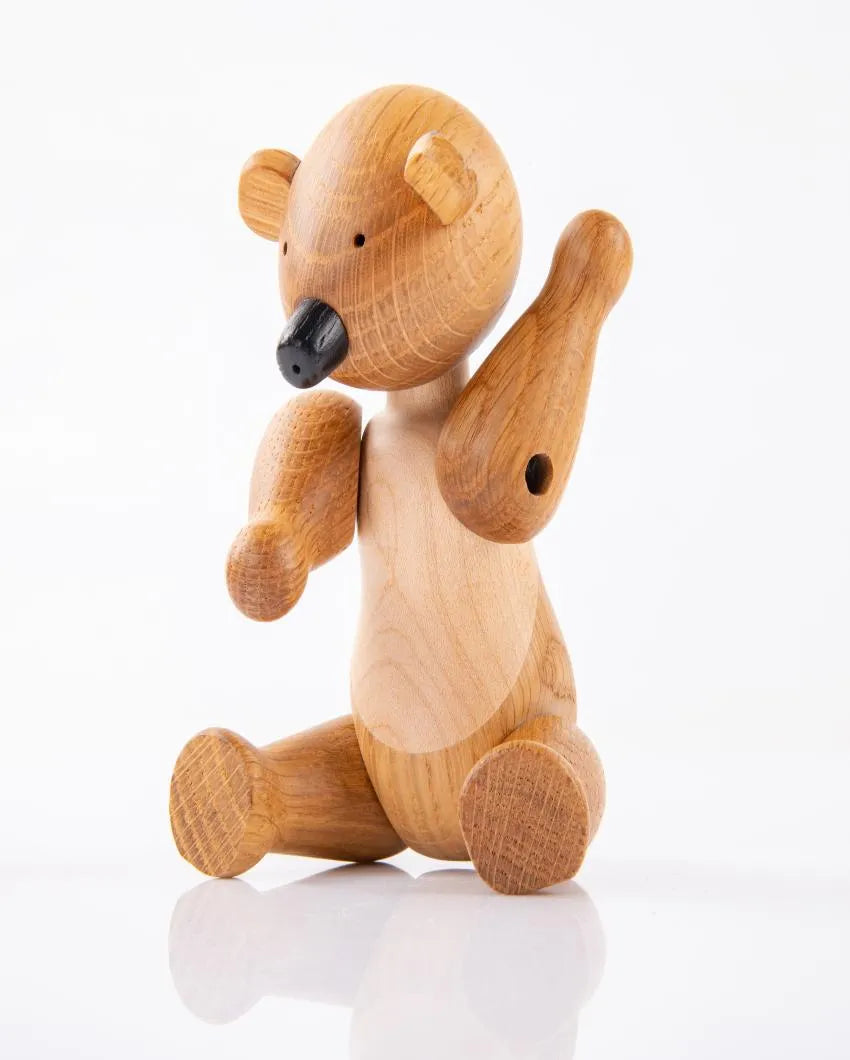 Bear Wooden Miniature Figurine | 3 x 4 inches