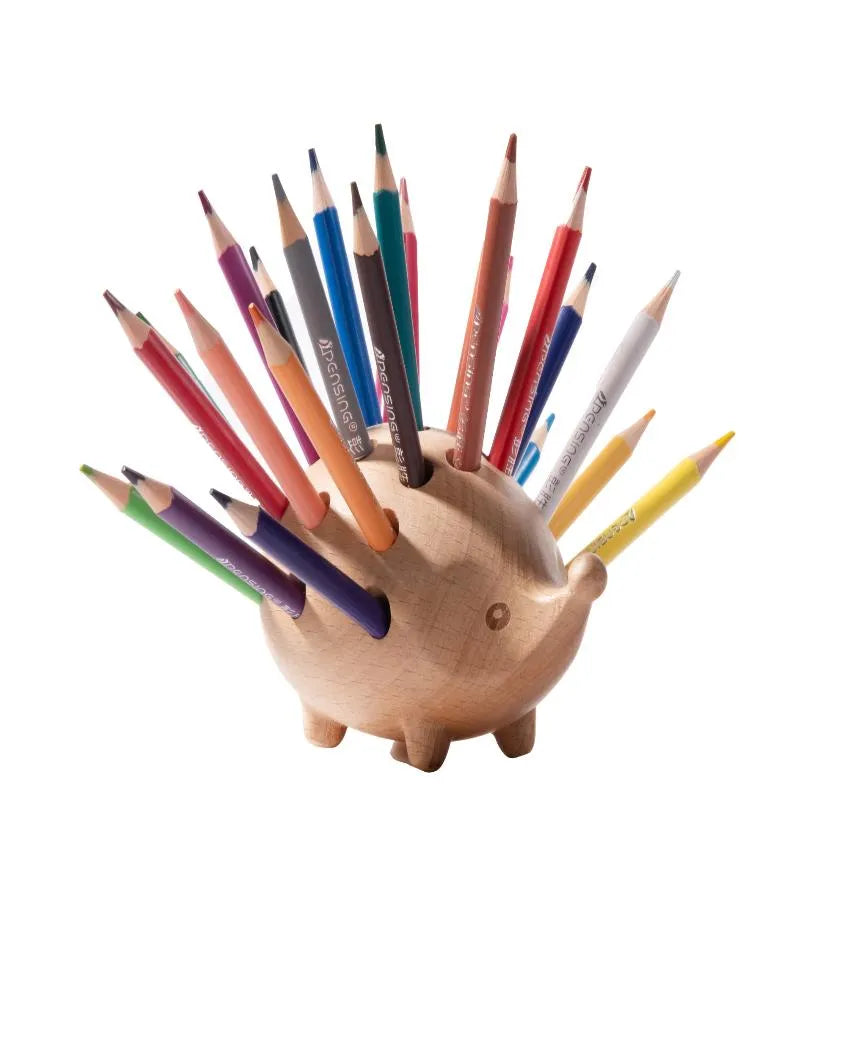 Pricky Pencil Wooden Holder | 7 x 6 x 6 inches