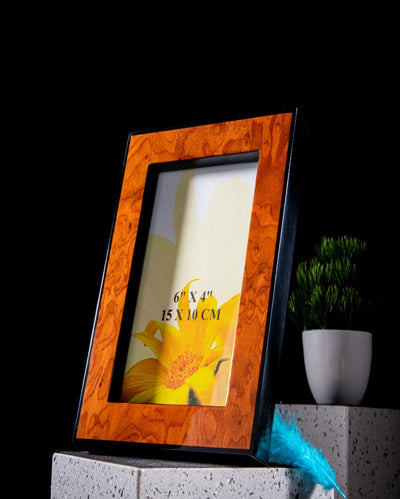 Saffron Splendor Wooden Photo Frame