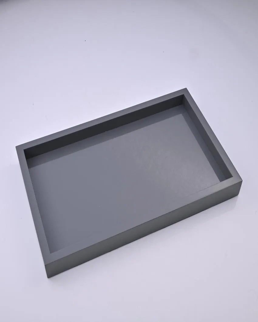 Petite Grey Wooden Gloss Small Tray