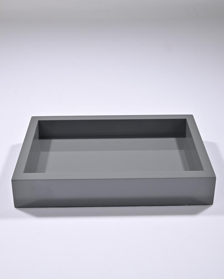 Petite Grey Wooden Gloss Small Tray