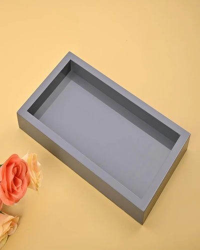 Petite Grey Wooden Gloss Small Tray