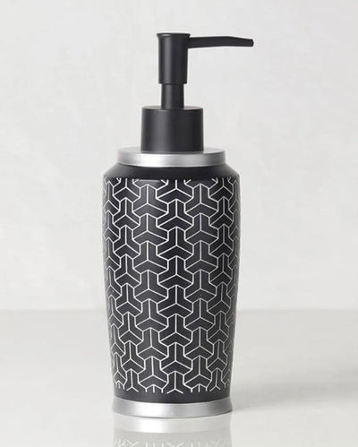 Black Silver Polyresin Soap & Lotion Dispenser | 300ML