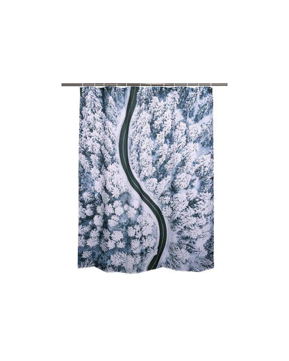 Elegant Water Repellent Polyester Shower Curtain | 6.5 Feet