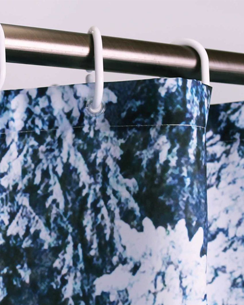 Elegant Water Repellent Polyester Shower Curtain | 6.5 Feet