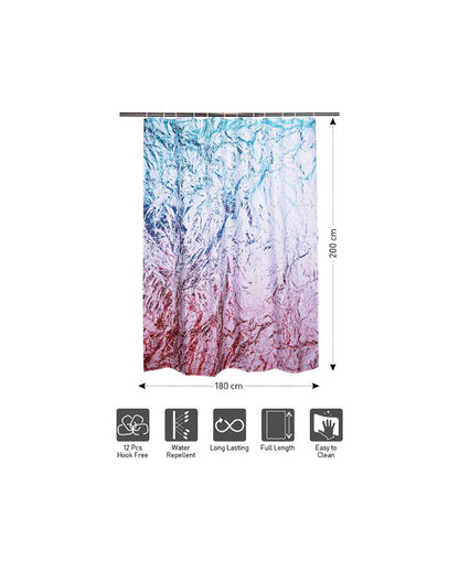 Classy Water Repellent Polyester Shower Curtain | 6.5 Feet