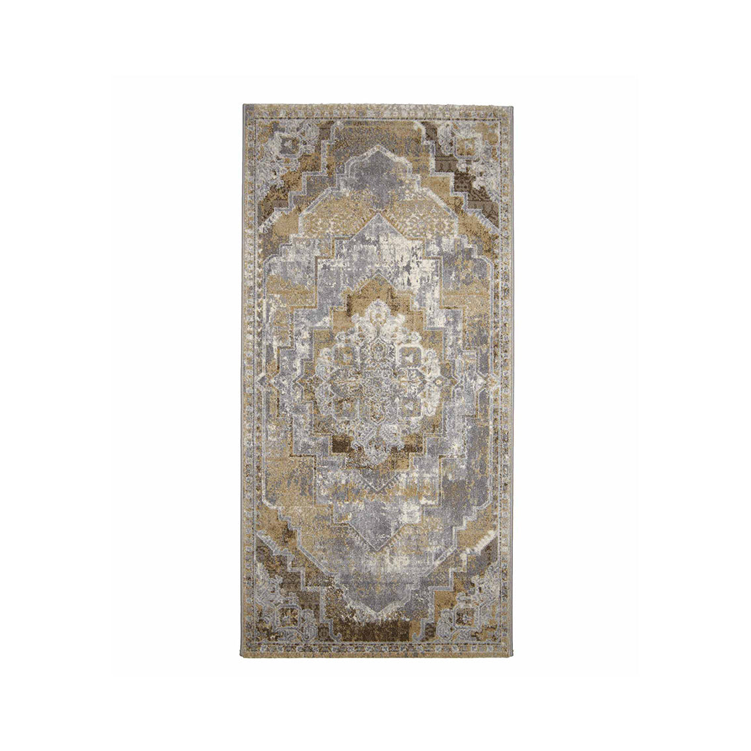 Golden Medallion Neo Classical Bedside Polyester Floor Runner