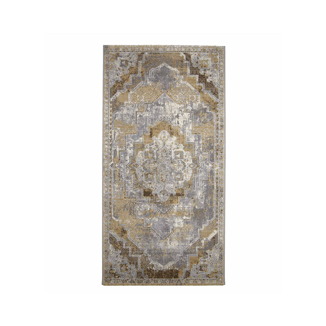 Golden Medallion Neo Classical Bedside Polyester Floor Runner