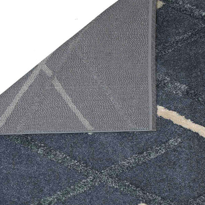 Bold Diamond Shaggy Bedside Dark Grey Polypropylene Floor Runner | 5 x 2 Feet