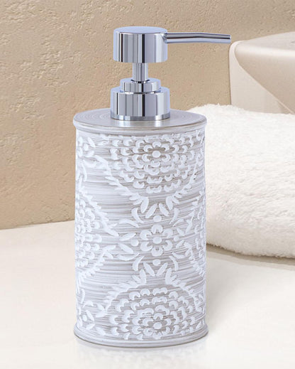 Dark Grey and White Polyresin Soap & Lotion Dispenser | 320ML