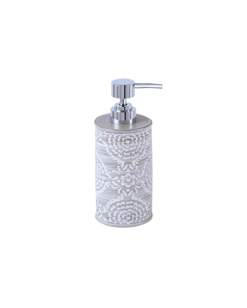 Dark Grey and White Polyresin Soap & Lotion Dispenser | 320ML