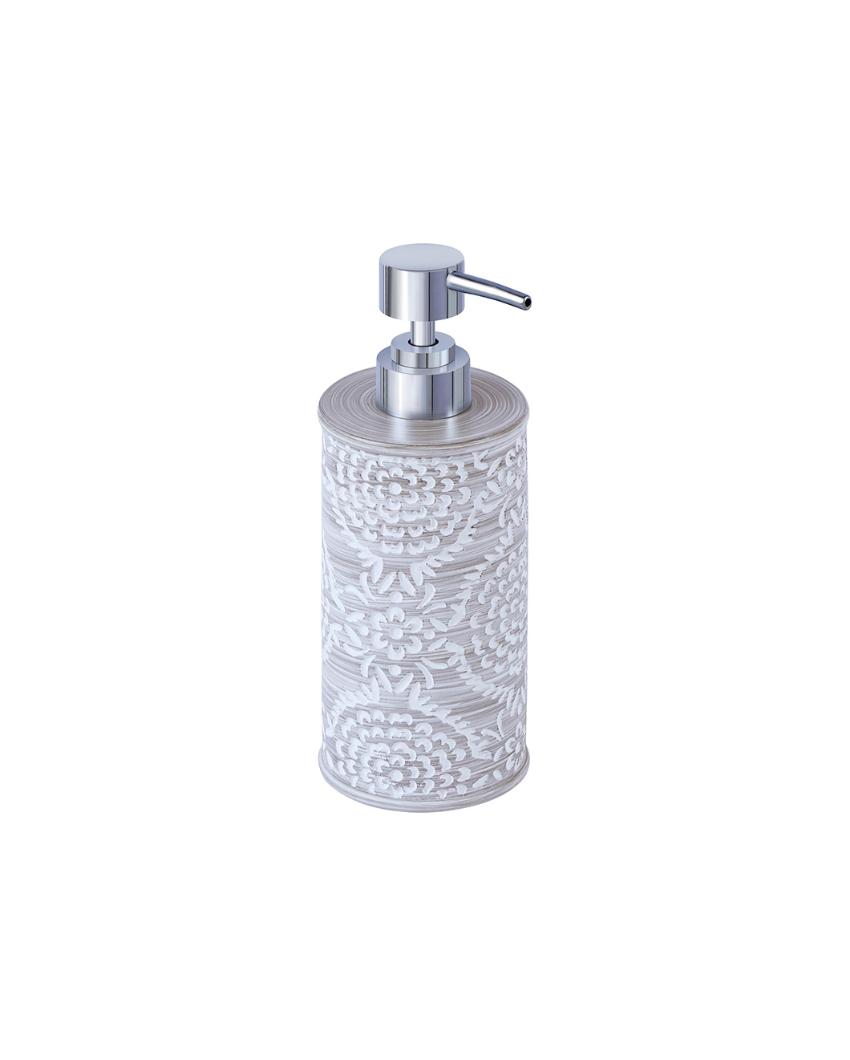 Dark Grey and White Polyresin Soap & Lotion Dispenser | 320ML