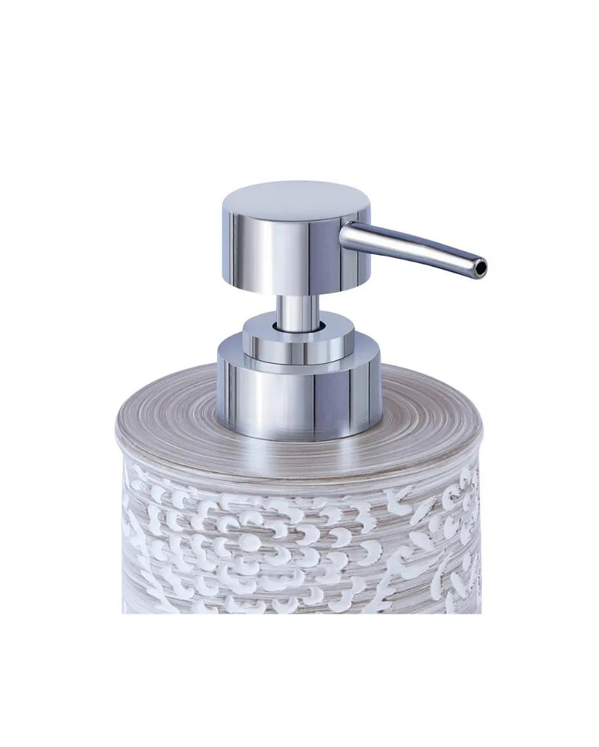 Dark Grey and White Polyresin Soap & Lotion Dispenser | 320ML