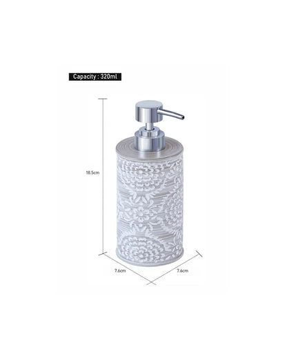 Dark Grey and White Polyresin Soap & Lotion Dispenser | 320ML