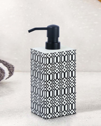 Black and White Polyresin Soap & Lotion Dispenser | 320ML