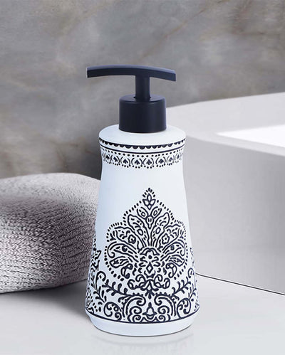 White and Black Polyresin Soap & Lotion Dispenser | 320ML