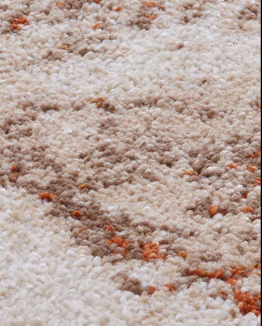 Anti Static Rust & Beige Abstract Polypropylene Floor Runner | 2 x 5 Feet