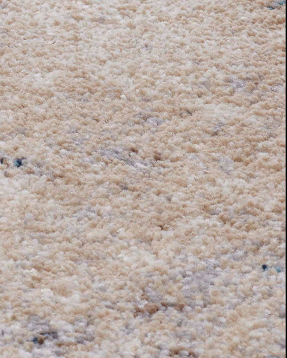 Anti Static Beige Abstract Polypropylene Floor Runner | 2.5 x 5 Feet