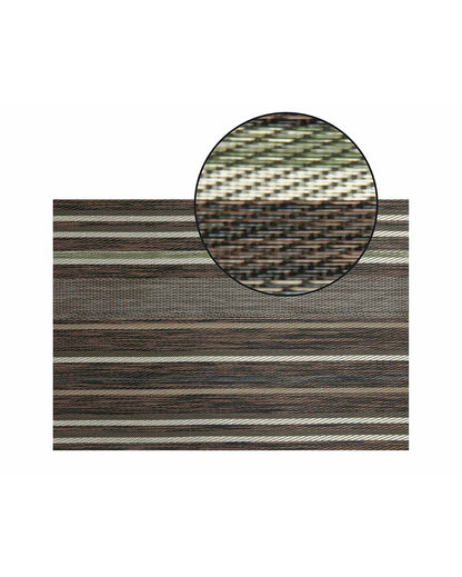 Brown and Olive PVC Heat Resistant Table Placemats | Set of 6 | 12 x 18 inches