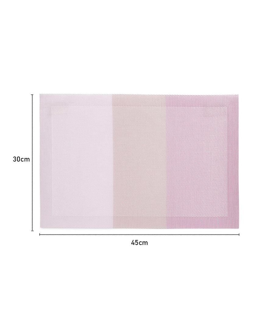 Blush PVC Heat Resistant Table Placemats | Set of 6 | 12 x 18 inches