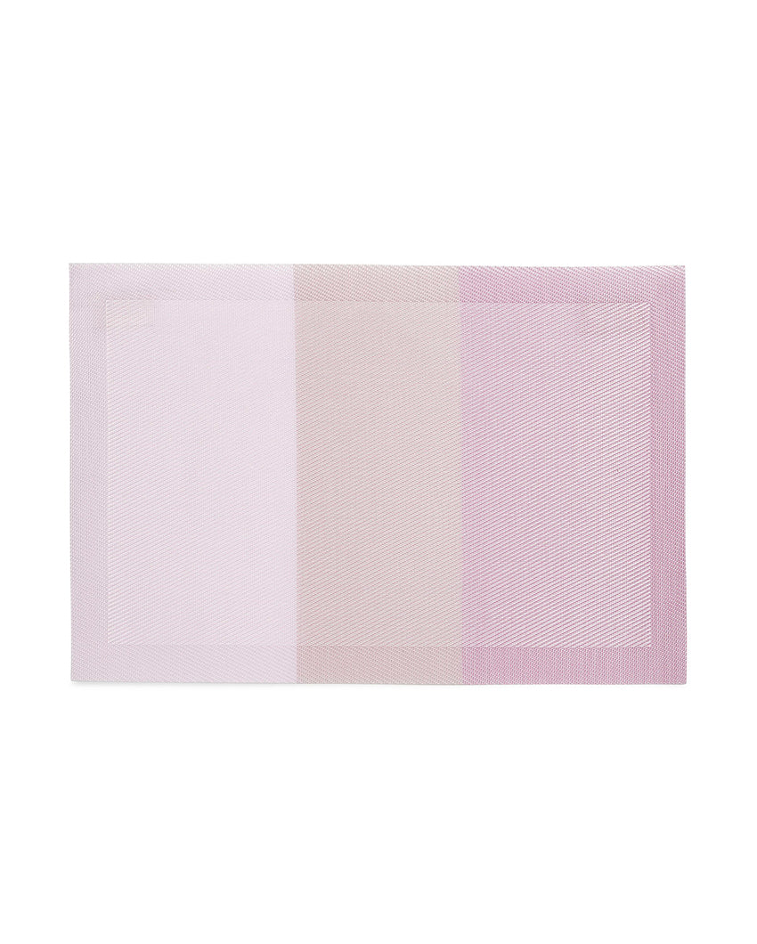 Blush PVC Heat Resistant Table Placemats | Set of 6 | 12 x 18 inches