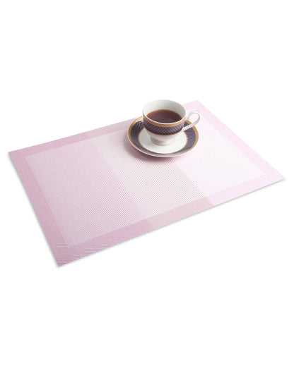 Blush PVC Heat Resistant Table Placemats | Set of 6 | 12 x 18 inches