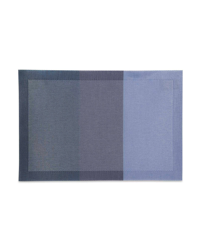 Aqua PVC Heat Resistant Table Placemats | Set of 6 | 12 x 18 inches