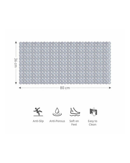 Synthetic PVC Anti Slip Shower Mat | 32 x 14 inches