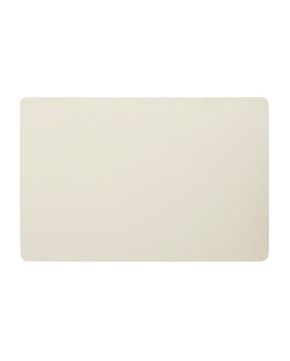 Beige PVC Solid Table Placemats | Set of 6 | 12 x 18 inches