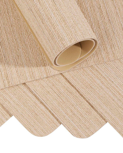 Light Beige PVC Solid Table Placemats | Set of 6 | 12 x 18 inches