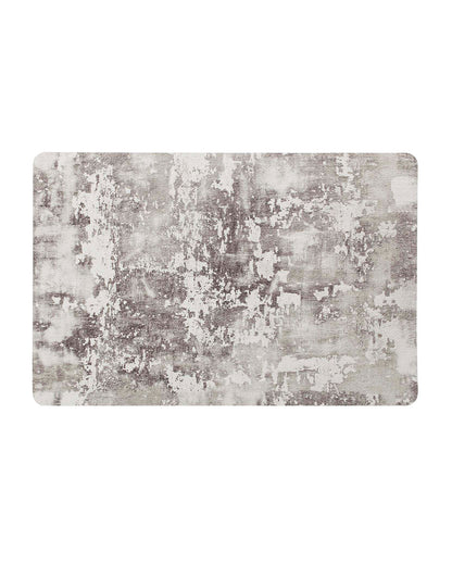 Grey PVC Abstract Table Placemats | Set of 6 | 12 x 18 inches