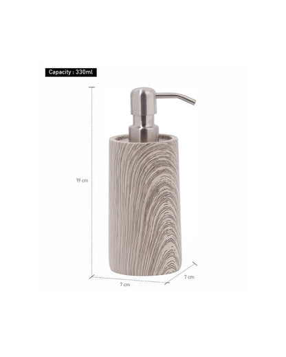 Grey Beige Polyresin Soap & Lotion Dispenser | 330ML