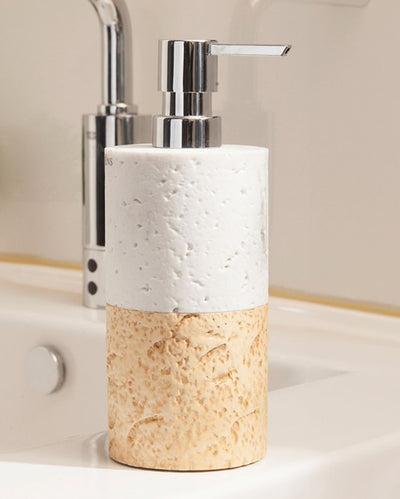 Beige Polyresin Soap & Lotion Dispenser|350ML