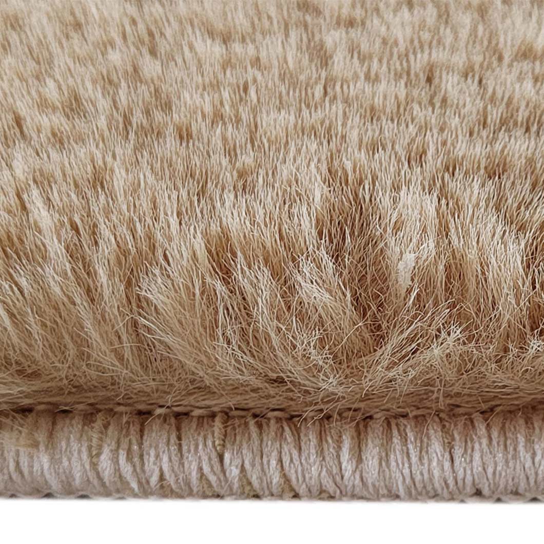 Luxurious Rabbit Fur Bedside Polyester Floor Runner | 5 x 2 Feet