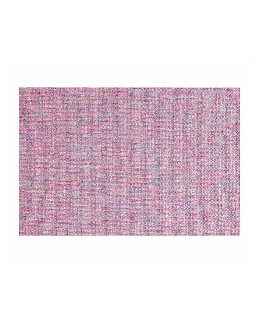 Pink PVC Heat Resistant Table Placemats | Set of 6 | 12 x 18 inches