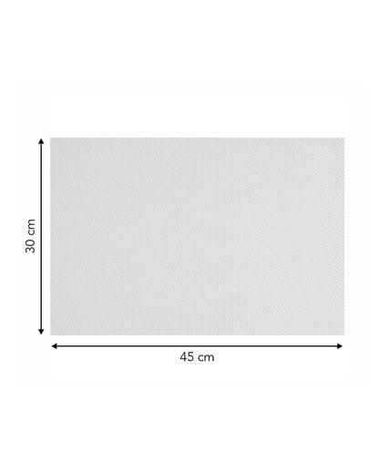 Grey PVC Heat Resistant Table Placemats | Set of 6 | 12 x 18 inches