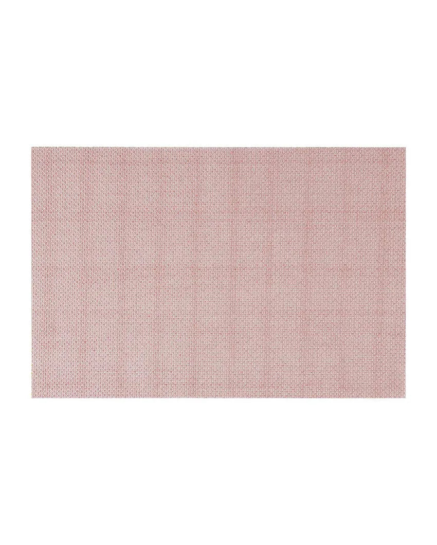 Pink PVC Heat Resistant Table Placemats | Set of 6 | 12 x 18 inches