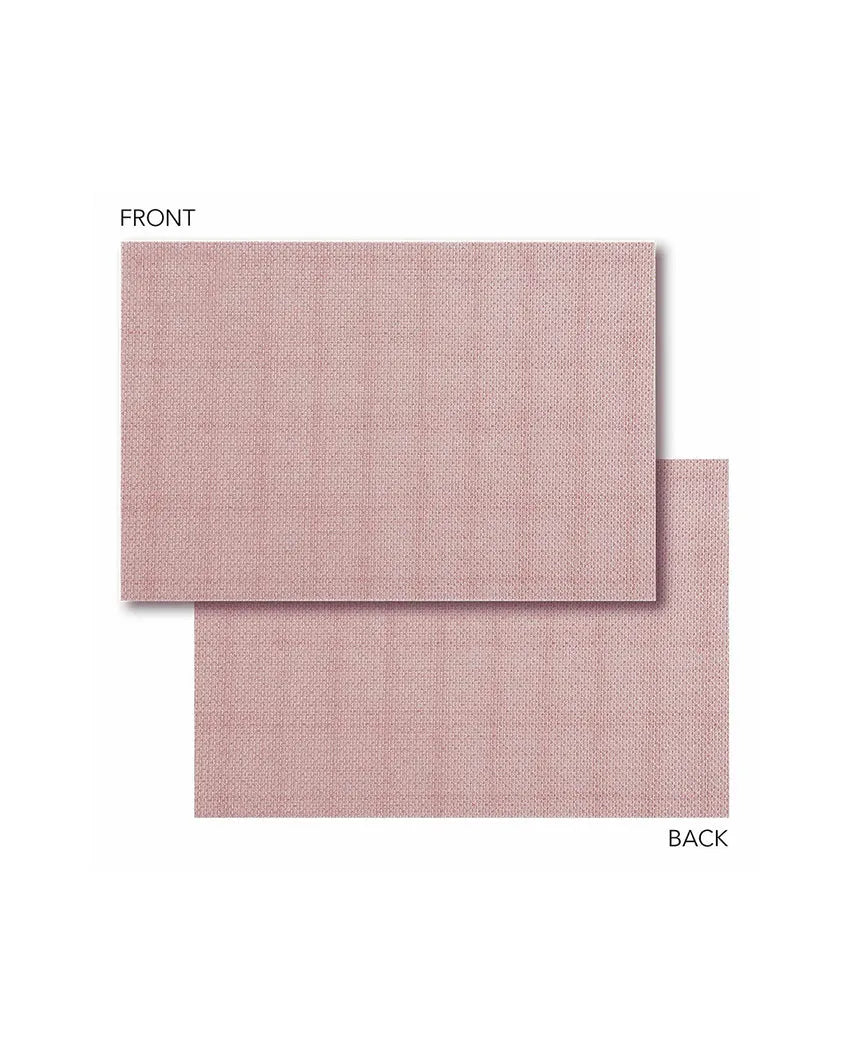 Pink PVC Heat Resistant Table Placemats | Set of 6 | 12 x 18 inches