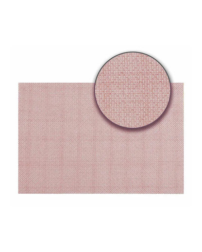 Pink PVC Heat Resistant Table Placemats | Set of 6 | 12 x 18 inches