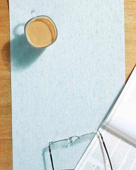 Aqua PVC Heat Resistant Table Placemats | Set of 6 | 12 x 18 inches